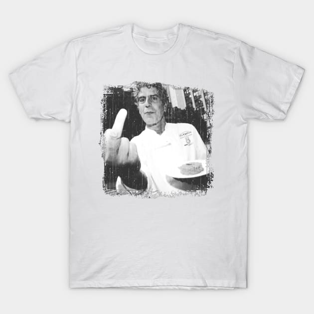 Anthony Bourdain Middle Finger vintage T-Shirt by Double D  